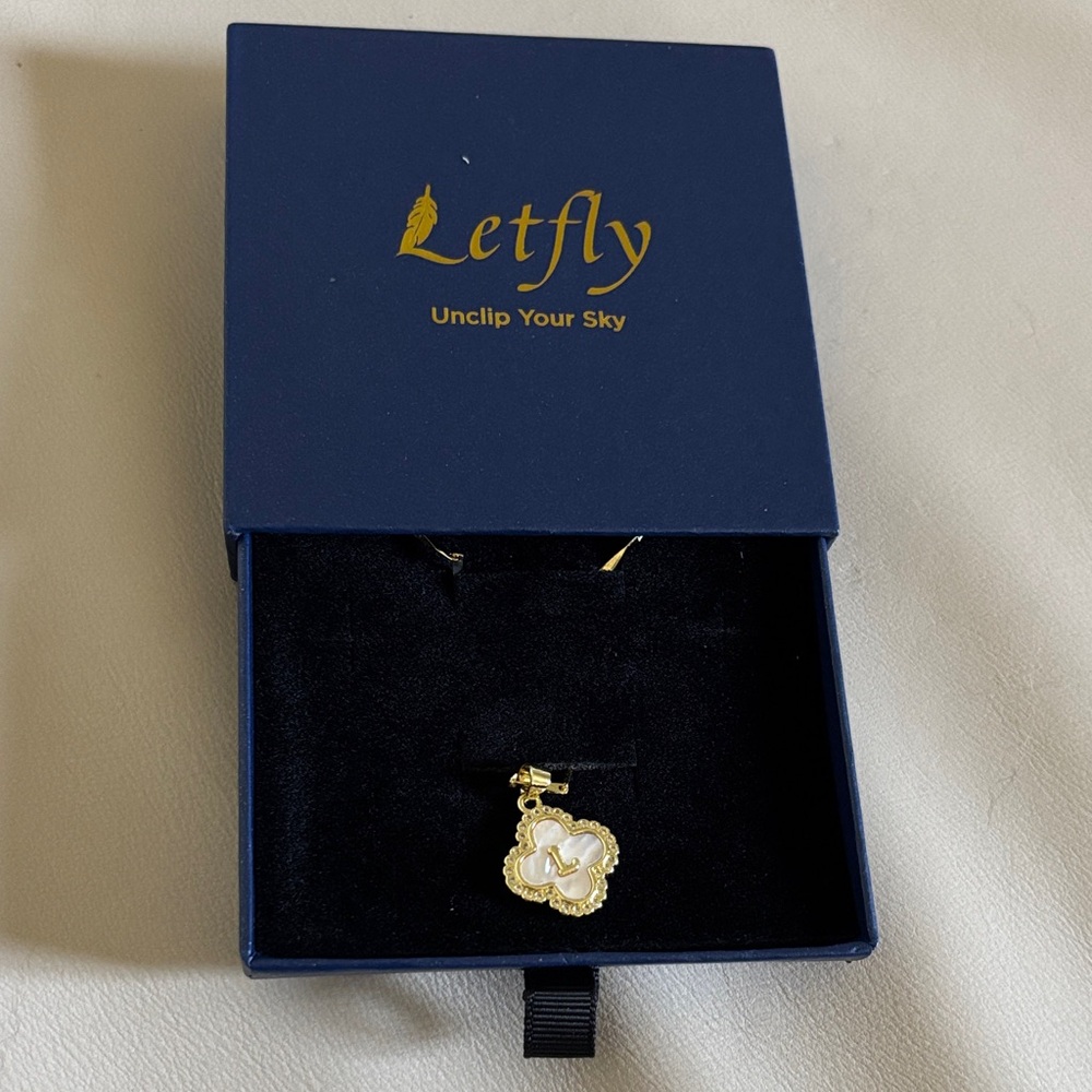 Gold Letter L Initial Necklace